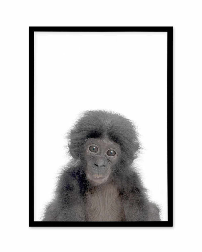 Little Monkey Art Print-PRINT-Olive et Oriel-Olive et Oriel-A5 | 5.8" x 8.3" | 14.8 x 21cm-Black-With White Border-Buy-Australian-Art-Prints-Online-with-Olive-et-Oriel-Your-Artwork-Specialists-Austrailia-Decorate-With-Coastal-Photo-Wall-Art-Prints-From-Our-Beach-House-Artwork-Collection-Fine-Poster-and-Framed-Artwork