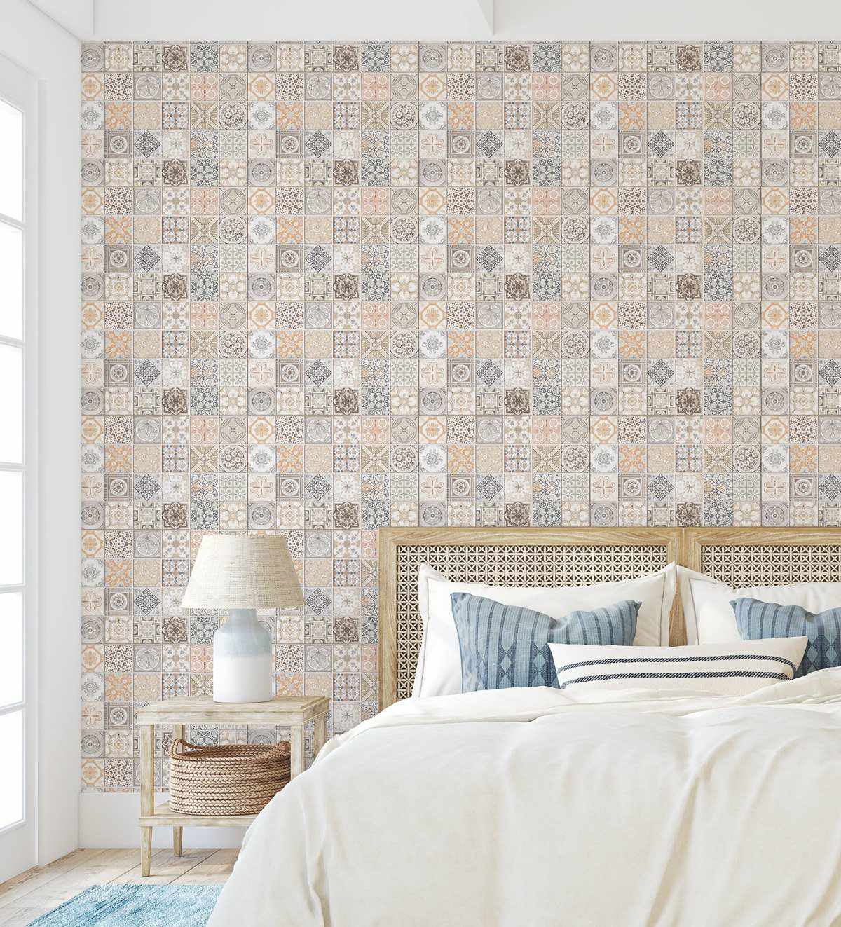 Little Moroccan Tiles Wallpaper - Olive et Oriel