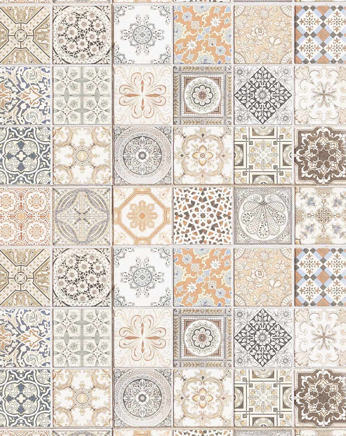 Little Moroccan Tiles Wallpaper - Olive et Oriel