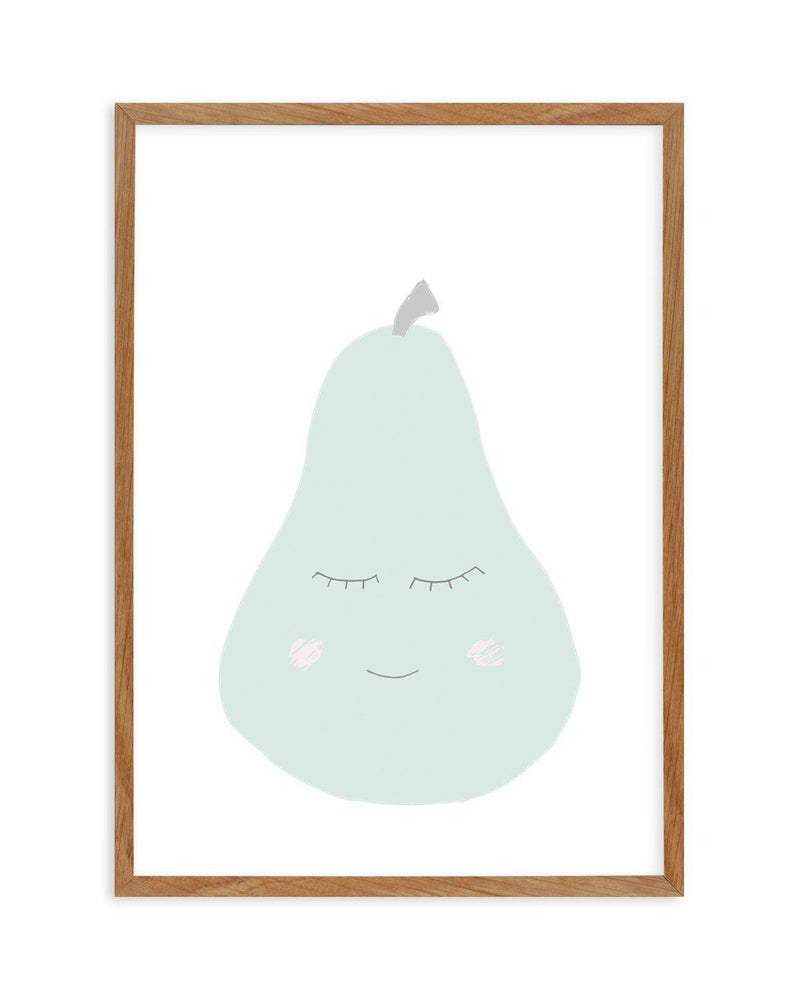 Little Pear Art Print-PRINT-Olive et Oriel-Olive et Oriel-50x70 cm | 19.6" x 27.5"-Walnut-With White Border-Buy-Australian-Art-Prints-Online-with-Olive-et-Oriel-Your-Artwork-Specialists-Austrailia-Decorate-With-Coastal-Photo-Wall-Art-Prints-From-Our-Beach-House-Artwork-Collection-Fine-Poster-and-Framed-Artwork