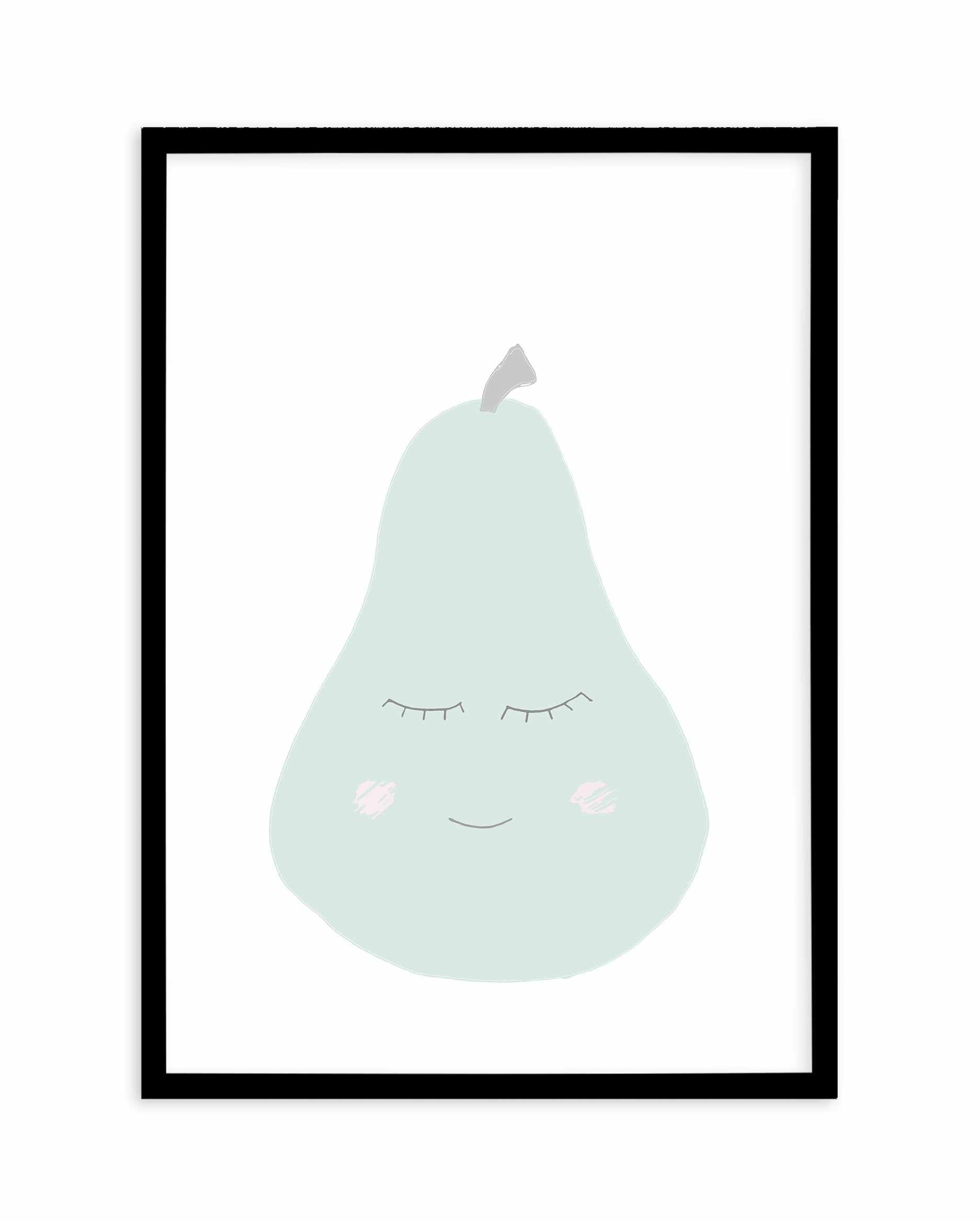 Little Pear Art Print-PRINT-Olive et Oriel-Olive et Oriel-A5 | 5.8" x 8.3" | 14.8 x 21cm-Black-With White Border-Buy-Australian-Art-Prints-Online-with-Olive-et-Oriel-Your-Artwork-Specialists-Austrailia-Decorate-With-Coastal-Photo-Wall-Art-Prints-From-Our-Beach-House-Artwork-Collection-Fine-Poster-and-Framed-Artwork