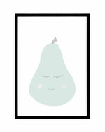Little Pear Art Print-PRINT-Olive et Oriel-Olive et Oriel-A5 | 5.8" x 8.3" | 14.8 x 21cm-Black-With White Border-Buy-Australian-Art-Prints-Online-with-Olive-et-Oriel-Your-Artwork-Specialists-Austrailia-Decorate-With-Coastal-Photo-Wall-Art-Prints-From-Our-Beach-House-Artwork-Collection-Fine-Poster-and-Framed-Artwork
