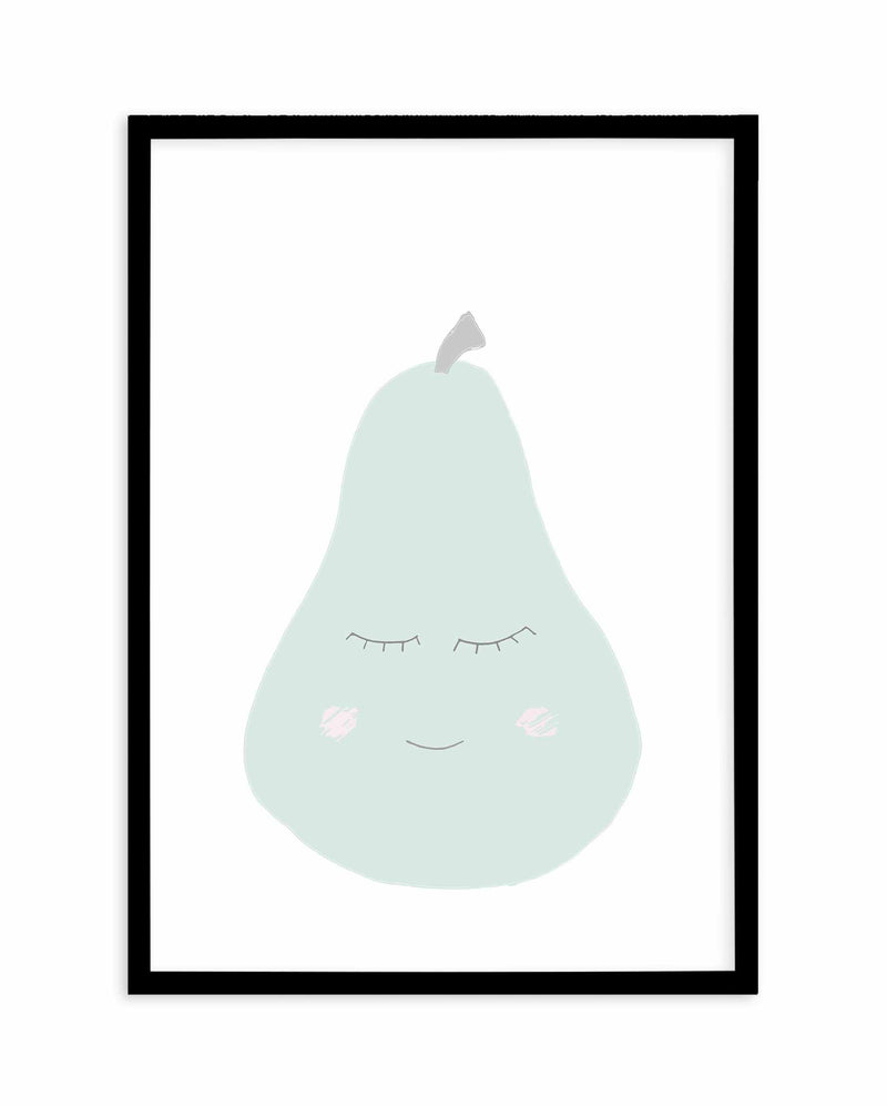 Little Pear Art Print-PRINT-Olive et Oriel-Olive et Oriel-A5 | 5.8" x 8.3" | 14.8 x 21cm-Black-With White Border-Buy-Australian-Art-Prints-Online-with-Olive-et-Oriel-Your-Artwork-Specialists-Austrailia-Decorate-With-Coastal-Photo-Wall-Art-Prints-From-Our-Beach-House-Artwork-Collection-Fine-Poster-and-Framed-Artwork