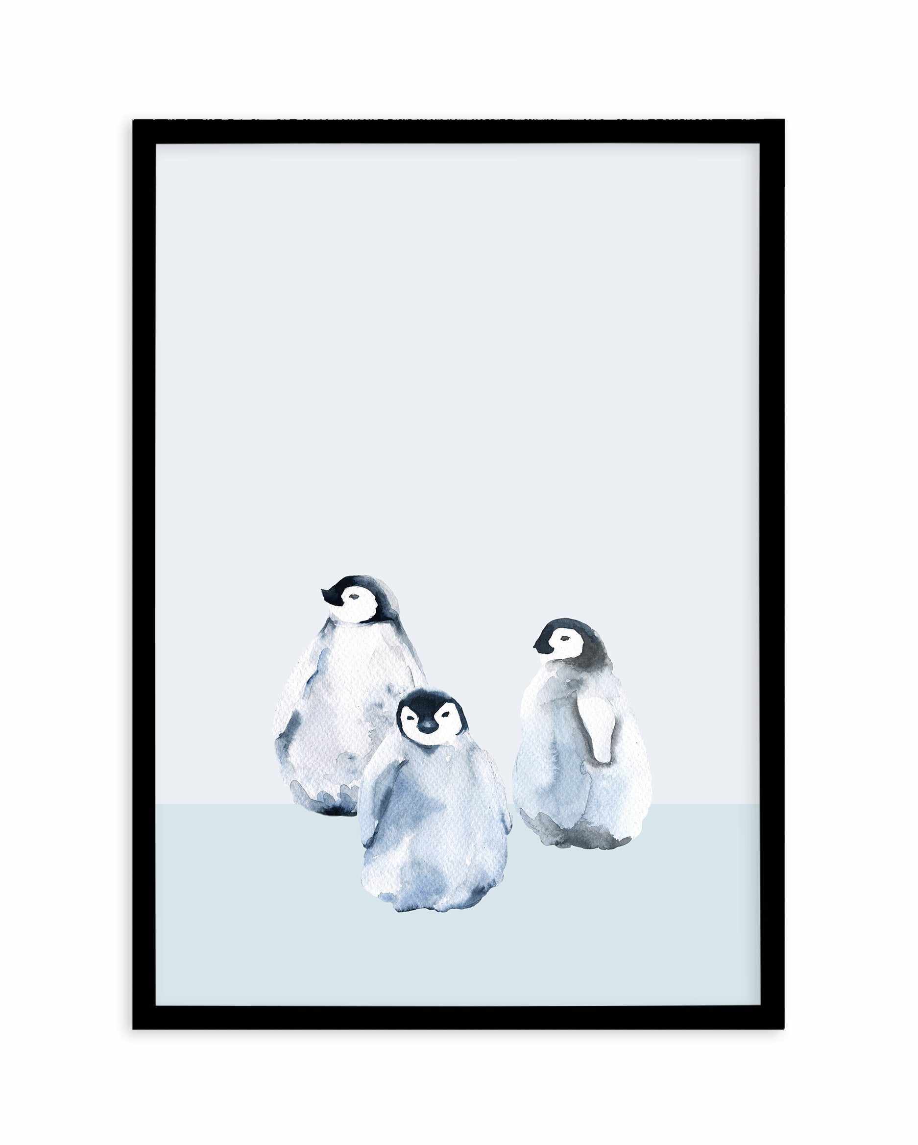 Little Penguins II Art Print-PRINT-Olive et Oriel-Olive et Oriel-A5 | 5.8" x 8.3" | 14.8 x 21cm-Black-With White Border-Buy-Australian-Art-Prints-Online-with-Olive-et-Oriel-Your-Artwork-Specialists-Austrailia-Decorate-With-Coastal-Photo-Wall-Art-Prints-From-Our-Beach-House-Artwork-Collection-Fine-Poster-and-Framed-Artwork