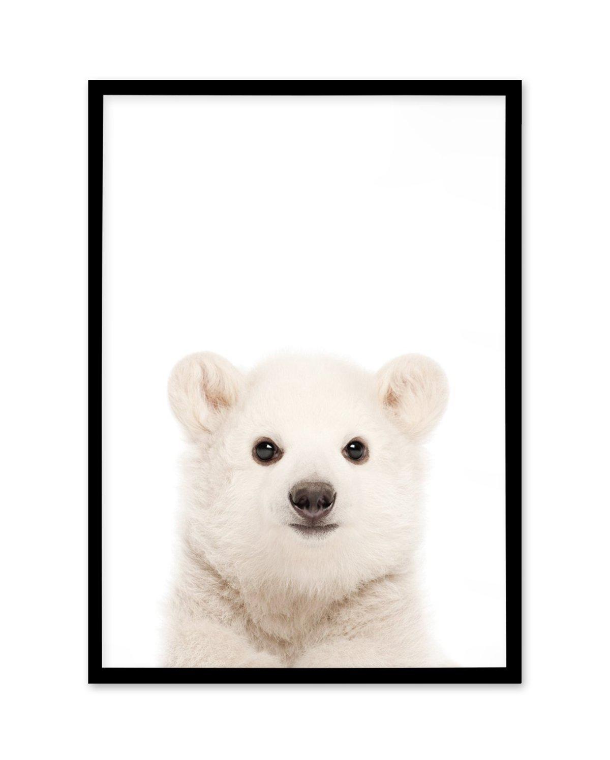 Little Polar Bear Art Print-PRINT-Olive et Oriel-Olive et Oriel-A5 | 5.8" x 8.3" | 14.8 x 21cm-Black-With White Border-Buy-Australian-Art-Prints-Online-with-Olive-et-Oriel-Your-Artwork-Specialists-Austrailia-Decorate-With-Coastal-Photo-Wall-Art-Prints-From-Our-Beach-House-Artwork-Collection-Fine-Poster-and-Framed-Artwork