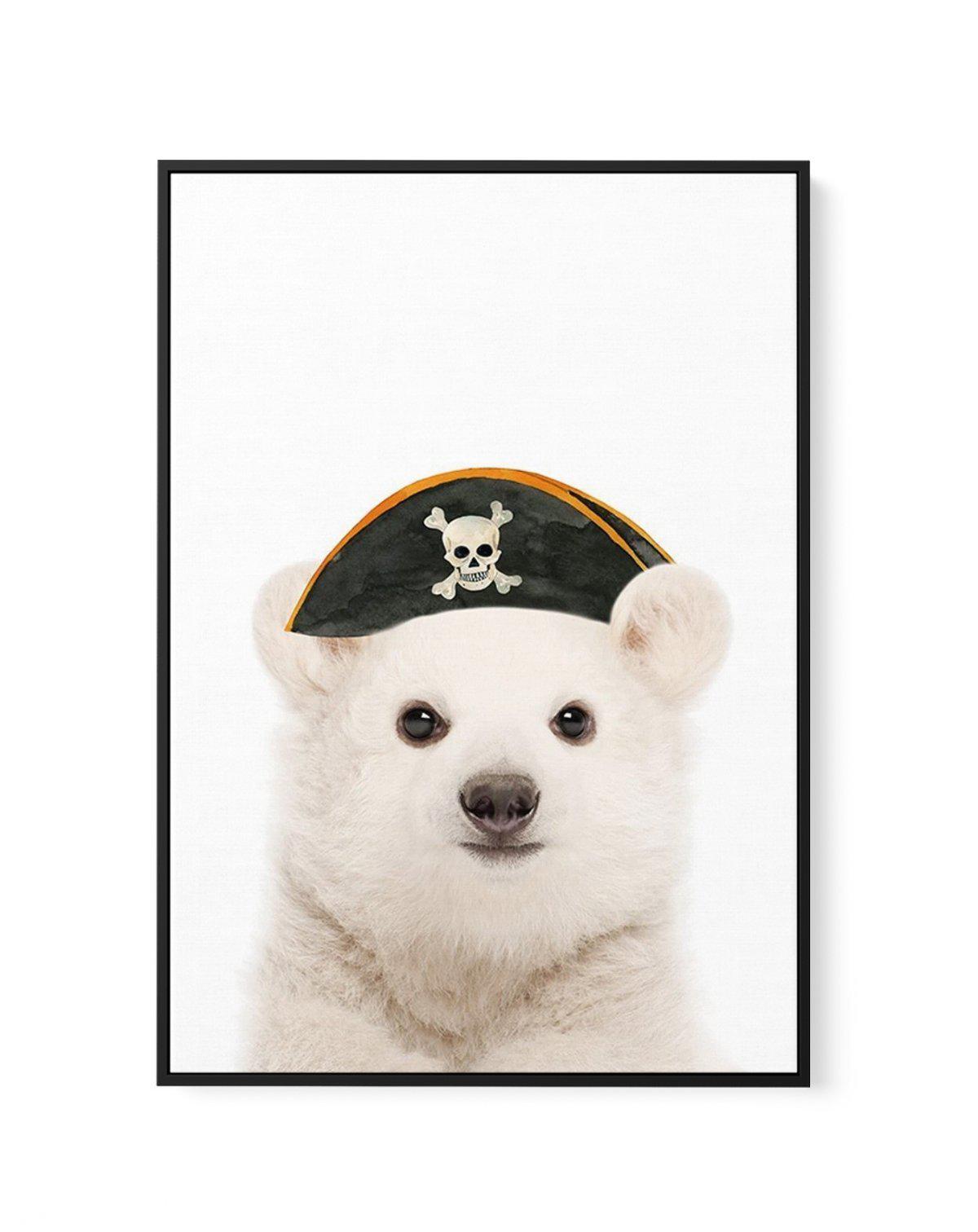 Little Polar Bear | Pirate Hat | Framed Canvas-CANVAS-You can shop wall art online with Olive et Oriel for everything from abstract art to fun kids wall art. Our beautiful modern art prints and canvas art are available from large canvas prints to wall art paintings and our proudly Australian artwork collection offers only the highest quality framed large wall art and canvas art Australia - You can buy fashion photography prints or Hampton print posters and paintings on canvas from Olive et Oriel