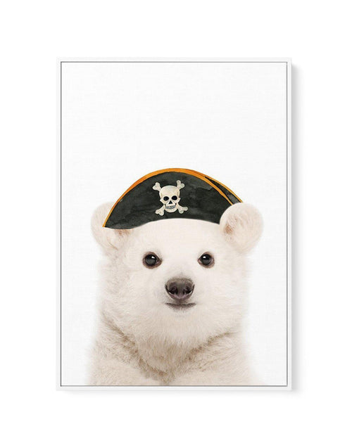 Little Polar Bear | Pirate Hat | Framed Canvas-CANVAS-You can shop wall art online with Olive et Oriel for everything from abstract art to fun kids wall art. Our beautiful modern art prints and canvas art are available from large canvas prints to wall art paintings and our proudly Australian artwork collection offers only the highest quality framed large wall art and canvas art Australia - You can buy fashion photography prints or Hampton print posters and paintings on canvas from Olive et Oriel