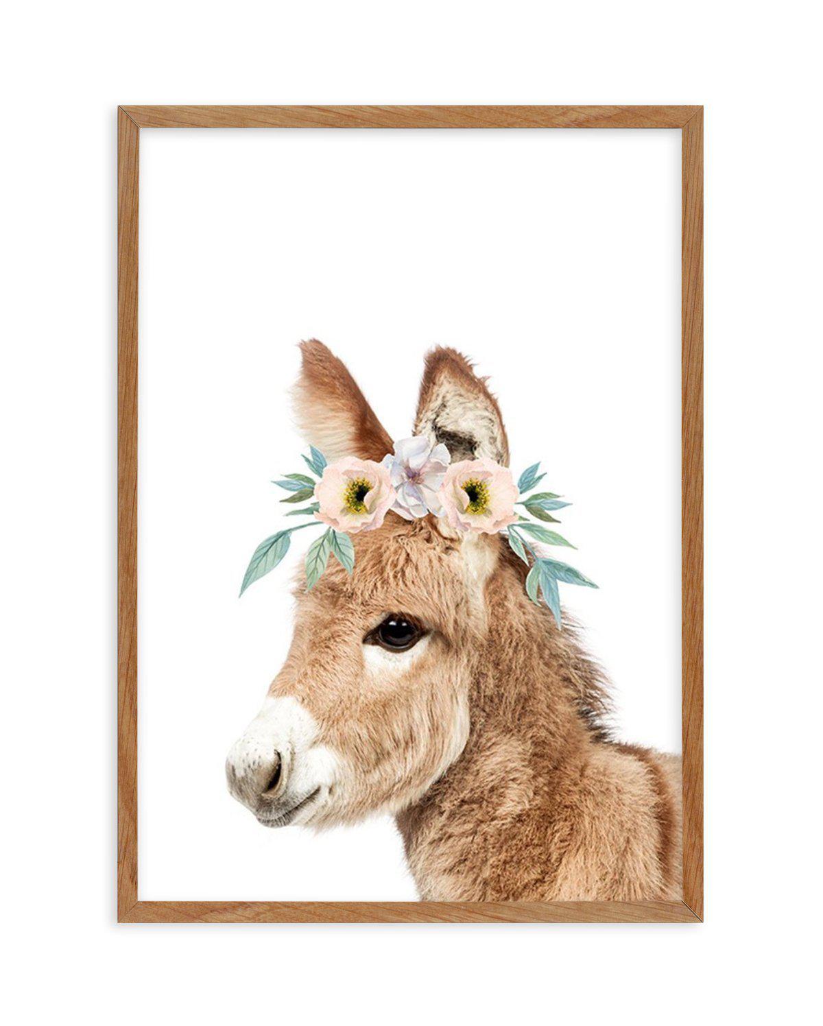 Little Pony | Flower Crown Art Print-PRINT-Olive et Oriel-Olive et Oriel-Buy-Australian-Art-Prints-Online-with-Olive-et-Oriel-Your-Artwork-Specialists-Austrailia-Decorate-With-Coastal-Photo-Wall-Art-Prints-From-Our-Beach-House-Artwork-Collection-Fine-Poster-and-Framed-Artwork