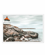 Little Red Lighthouse Art Print-PRINT-Olive et Oriel-Olive et Oriel-A5 | 5.8" x 8.3" | 14.8 x 21cm-White-With White Border-Buy-Australian-Art-Prints-Online-with-Olive-et-Oriel-Your-Artwork-Specialists-Austrailia-Decorate-With-Coastal-Photo-Wall-Art-Prints-From-Our-Beach-House-Artwork-Collection-Fine-Poster-and-Framed-Artwork