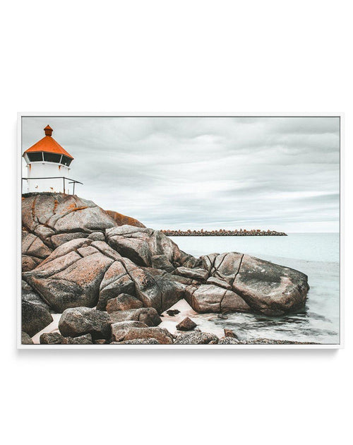Little Red Lighthouse | Framed Canvas-CANVAS-You can shop wall art online with Olive et Oriel for everything from abstract art to fun kids wall art. Our beautiful modern art prints and canvas art are available from large canvas prints to wall art paintings and our proudly Australian artwork collection offers only the highest quality framed large wall art and canvas art Australia - You can buy fashion photography prints or Hampton print posters and paintings on canvas from Olive et Oriel and have