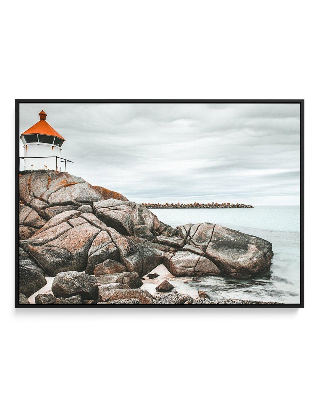 Little Red Lighthouse | Framed Canvas-CANVAS-You can shop wall art online with Olive et Oriel for everything from abstract art to fun kids wall art. Our beautiful modern art prints and canvas art are available from large canvas prints to wall art paintings and our proudly Australian artwork collection offers only the highest quality framed large wall art and canvas art Australia - You can buy fashion photography prints or Hampton print posters and paintings on canvas from Olive et Oriel and have