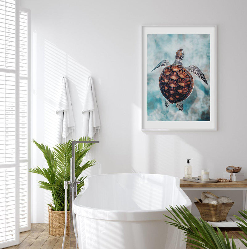 Little Turtle Art Print-PRINT-Olive et Oriel-Olive et Oriel-Buy-Australian-Art-Prints-Online-with-Olive-et-Oriel-Your-Artwork-Specialists-Austrailia-Decorate-With-Coastal-Photo-Wall-Art-Prints-From-Our-Beach-House-Artwork-Collection-Fine-Poster-and-Framed-Artwork