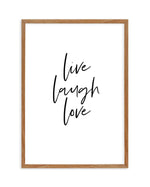 Live, Laugh, Love Art Print-PRINT-Olive et Oriel-Olive et Oriel-50x70 cm | 19.6" x 27.5"-Walnut-With White Border-Buy-Australian-Art-Prints-Online-with-Olive-et-Oriel-Your-Artwork-Specialists-Austrailia-Decorate-With-Coastal-Photo-Wall-Art-Prints-From-Our-Beach-House-Artwork-Collection-Fine-Poster-and-Framed-Artwork
