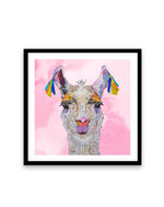 Llama Read About It Art Print-PRINT-Olive et Oriel-PI Creative Contract 2-70x70 cm | 27.5" x 27.5"-Black-With White Border-Buy-Australian-Art-Prints-Online-with-Olive-et-Oriel-Your-Artwork-Specialists-Austrailia-Decorate-With-Coastal-Photo-Wall-Art-Prints-From-Our-Beach-House-Artwork-Collection-Fine-Poster-and-Framed-Artwork