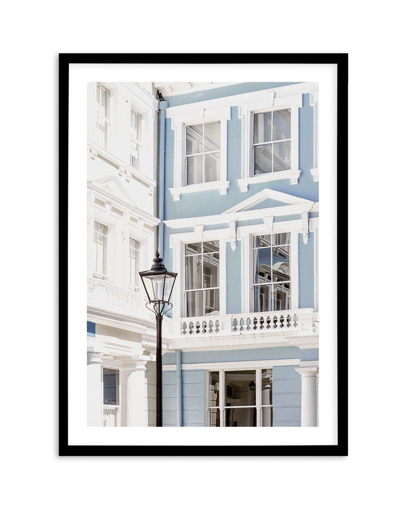 London 'Blue House' Art Print-PRINT-Olive et Oriel-Olive et Oriel-A5 | 5.8" x 8.3" | 14.8 x 21cm-Black-With White Border-Buy-Australian-Art-Prints-Online-with-Olive-et-Oriel-Your-Artwork-Specialists-Austrailia-Decorate-With-Coastal-Photo-Wall-Art-Prints-From-Our-Beach-House-Artwork-Collection-Fine-Poster-and-Framed-Artwork