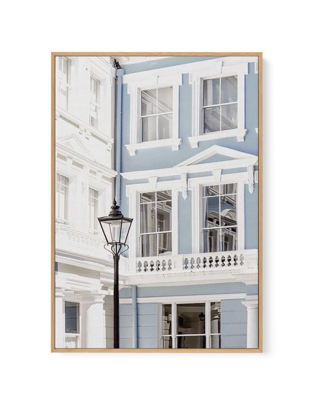 London 'Blue House' | Framed Canvas-CANVAS-You can shop wall art online with Olive et Oriel for everything from abstract art to fun kids wall art. Our beautiful modern art prints and canvas art are available from large canvas prints to wall art paintings and our proudly Australian artwork collection offers only the highest quality framed large wall art and canvas art Australia - You can buy fashion photography prints or Hampton print posters and paintings on canvas from Olive et Oriel and have t