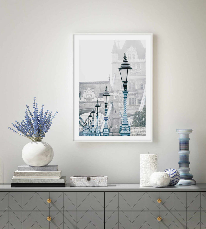 London 'Blue Lights' Art Print-PRINT-Olive et Oriel-Olive et Oriel-Buy-Australian-Art-Prints-Online-with-Olive-et-Oriel-Your-Artwork-Specialists-Austrailia-Decorate-With-Coastal-Photo-Wall-Art-Prints-From-Our-Beach-House-Artwork-Collection-Fine-Poster-and-Framed-Artwork