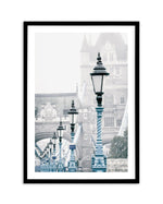 London 'Blue Lights' Art Print-PRINT-Olive et Oriel-Olive et Oriel-A5 | 5.8" x 8.3" | 14.8 x 21cm-Black-With White Border-Buy-Australian-Art-Prints-Online-with-Olive-et-Oriel-Your-Artwork-Specialists-Austrailia-Decorate-With-Coastal-Photo-Wall-Art-Prints-From-Our-Beach-House-Artwork-Collection-Fine-Poster-and-Framed-Artwork