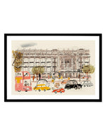 London City Illustration Art Print-PRINT-Olive et Oriel-Olive et Oriel-A5 | 5.8" x 8.3" | 14.8 x 21cm-Black-With White Border-Buy-Australian-Art-Prints-Online-with-Olive-et-Oriel-Your-Artwork-Specialists-Austrailia-Decorate-With-Coastal-Photo-Wall-Art-Prints-From-Our-Beach-House-Artwork-Collection-Fine-Poster-and-Framed-Artwork