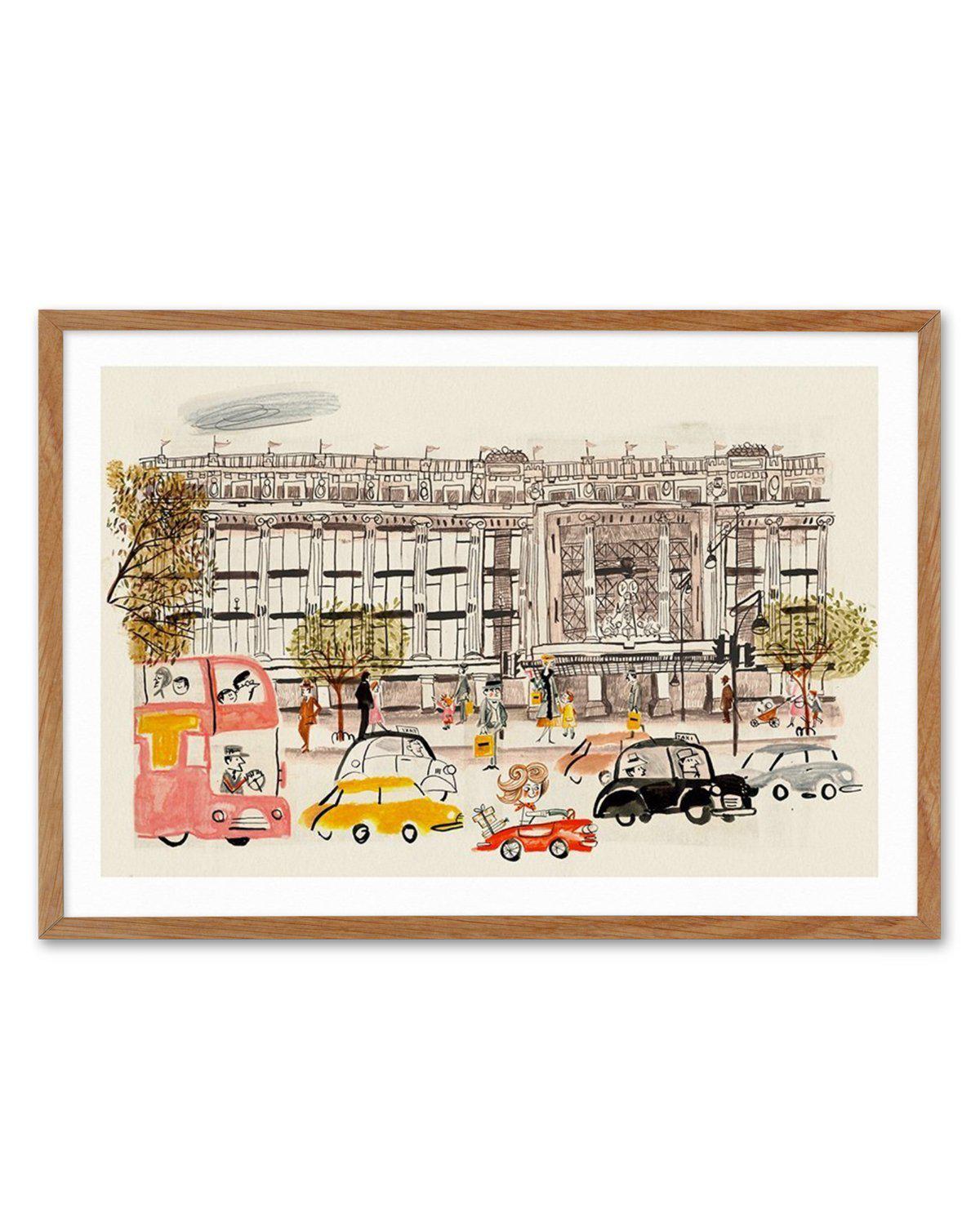 London City Illustration Art Print-PRINT-Olive et Oriel-Olive et Oriel-Buy-Australian-Art-Prints-Online-with-Olive-et-Oriel-Your-Artwork-Specialists-Austrailia-Decorate-With-Coastal-Photo-Wall-Art-Prints-From-Our-Beach-House-Artwork-Collection-Fine-Poster-and-Framed-Artwork