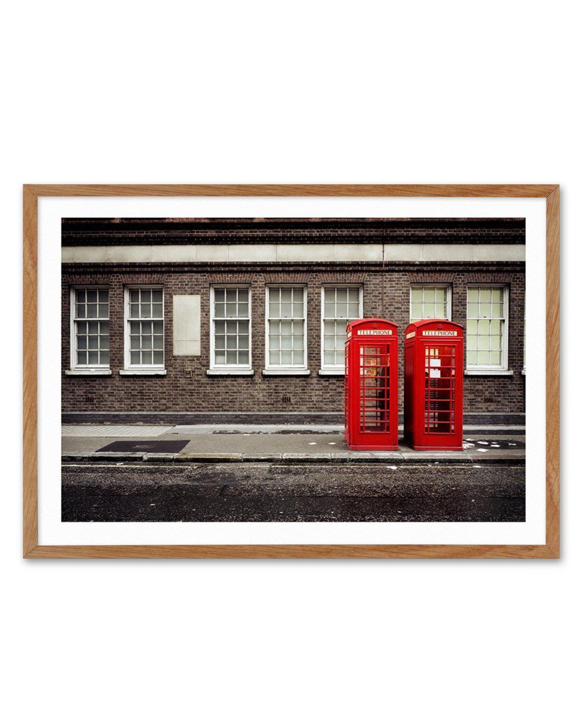 London Phone Booths Art Print-PRINT-Olive et Oriel-Olive et Oriel-Buy-Australian-Art-Prints-Online-with-Olive-et-Oriel-Your-Artwork-Specialists-Austrailia-Decorate-With-Coastal-Photo-Wall-Art-Prints-From-Our-Beach-House-Artwork-Collection-Fine-Poster-and-Framed-Artwork