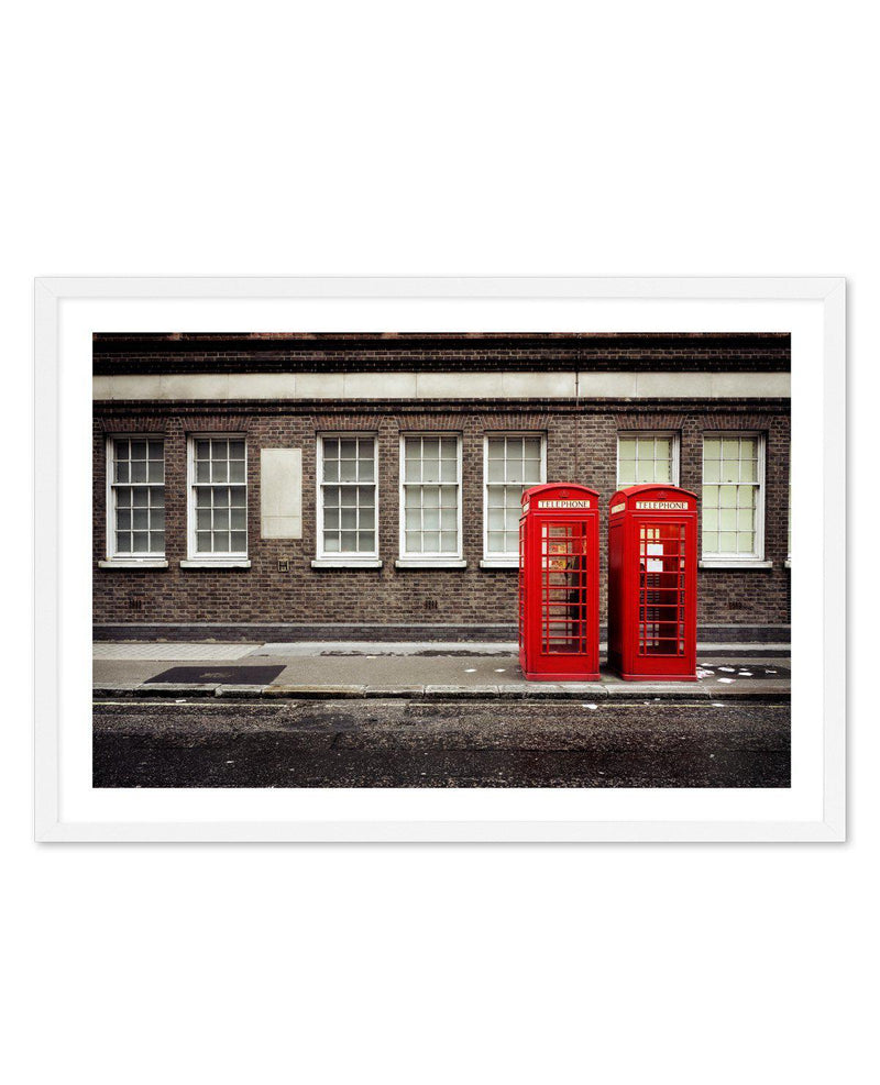 London Phone Booths Art Print-PRINT-Olive et Oriel-Olive et Oriel-A5 | 5.8" x 8.3" | 14.8 x 21cm-White-With White Border-Buy-Australian-Art-Prints-Online-with-Olive-et-Oriel-Your-Artwork-Specialists-Austrailia-Decorate-With-Coastal-Photo-Wall-Art-Prints-From-Our-Beach-House-Artwork-Collection-Fine-Poster-and-Framed-Artwork