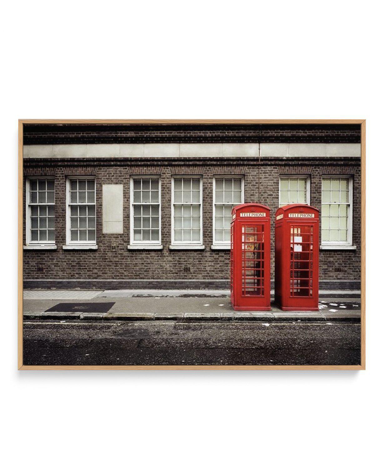 London Phone Booths | Framed Canvas-CANVAS-You can shop wall art online with Olive et Oriel for everything from abstract art to fun kids wall art. Our beautiful modern art prints and canvas art are available from large canvas prints to wall art paintings and our proudly Australian artwork collection offers only the highest quality framed large wall art and canvas art Australia - You can buy fashion photography prints or Hampton print posters and paintings on canvas from Olive et Oriel and have t