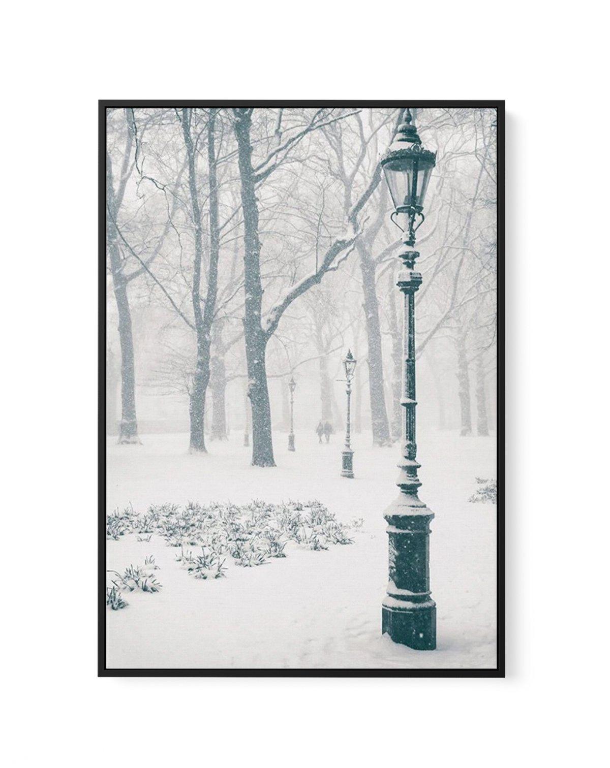 London Snow | Framed Canvas-CANVAS-You can shop wall art online with Olive et Oriel for everything from abstract art to fun kids wall art. Our beautiful modern art prints and canvas art are available from large canvas prints to wall art paintings and our proudly Australian artwork collection offers only the highest quality framed large wall art and canvas art Australia - You can buy fashion photography prints or Hampton print posters and paintings on canvas from Olive et Oriel and have them deli