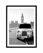 London Taxi Art Print-PRINT-Olive et Oriel-Olive et Oriel-A5 | 5.8" x 8.3" | 14.8 x 21cm-Black-With White Border-Buy-Australian-Art-Prints-Online-with-Olive-et-Oriel-Your-Artwork-Specialists-Austrailia-Decorate-With-Coastal-Photo-Wall-Art-Prints-From-Our-Beach-House-Artwork-Collection-Fine-Poster-and-Framed-Artwork