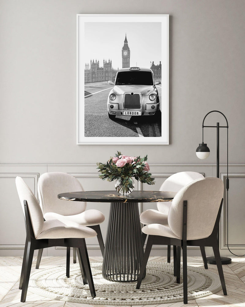 London Taxi Art Print-PRINT-Olive et Oriel-Olive et Oriel-Buy-Australian-Art-Prints-Online-with-Olive-et-Oriel-Your-Artwork-Specialists-Austrailia-Decorate-With-Coastal-Photo-Wall-Art-Prints-From-Our-Beach-House-Artwork-Collection-Fine-Poster-and-Framed-Artwork