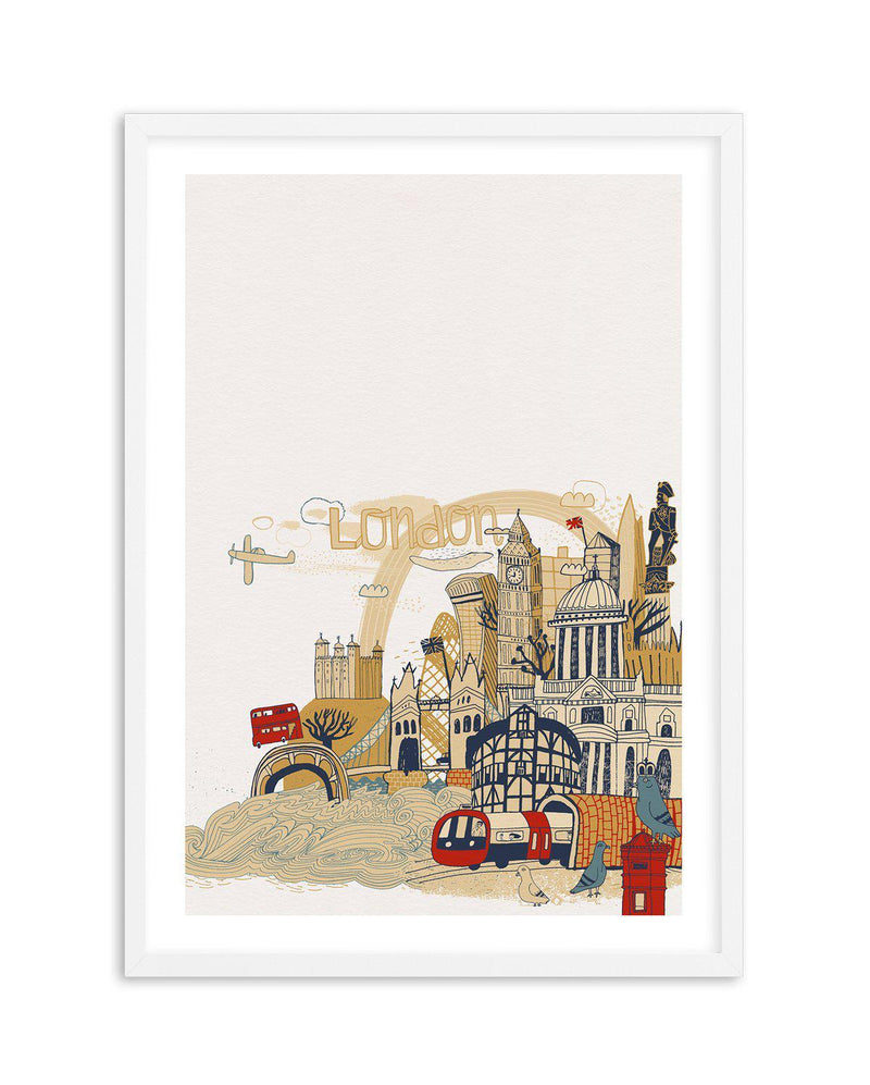 London Town Art Print-PRINT-Olive et Oriel-Olive et Oriel-A5 | 5.8" x 8.3" | 14.8 x 21cm-White-With White Border-Buy-Australian-Art-Prints-Online-with-Olive-et-Oriel-Your-Artwork-Specialists-Austrailia-Decorate-With-Coastal-Photo-Wall-Art-Prints-From-Our-Beach-House-Artwork-Collection-Fine-Poster-and-Framed-Artwork