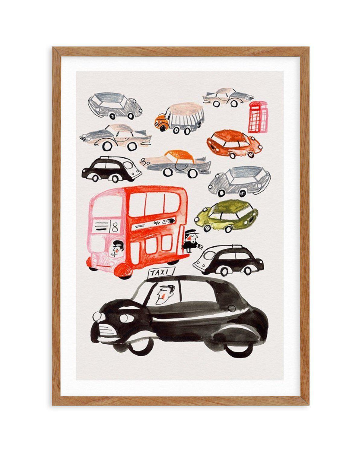 London Traffic Art Print-PRINT-Olive et Oriel-Olive et Oriel-Buy-Australian-Art-Prints-Online-with-Olive-et-Oriel-Your-Artwork-Specialists-Austrailia-Decorate-With-Coastal-Photo-Wall-Art-Prints-From-Our-Beach-House-Artwork-Collection-Fine-Poster-and-Framed-Artwork