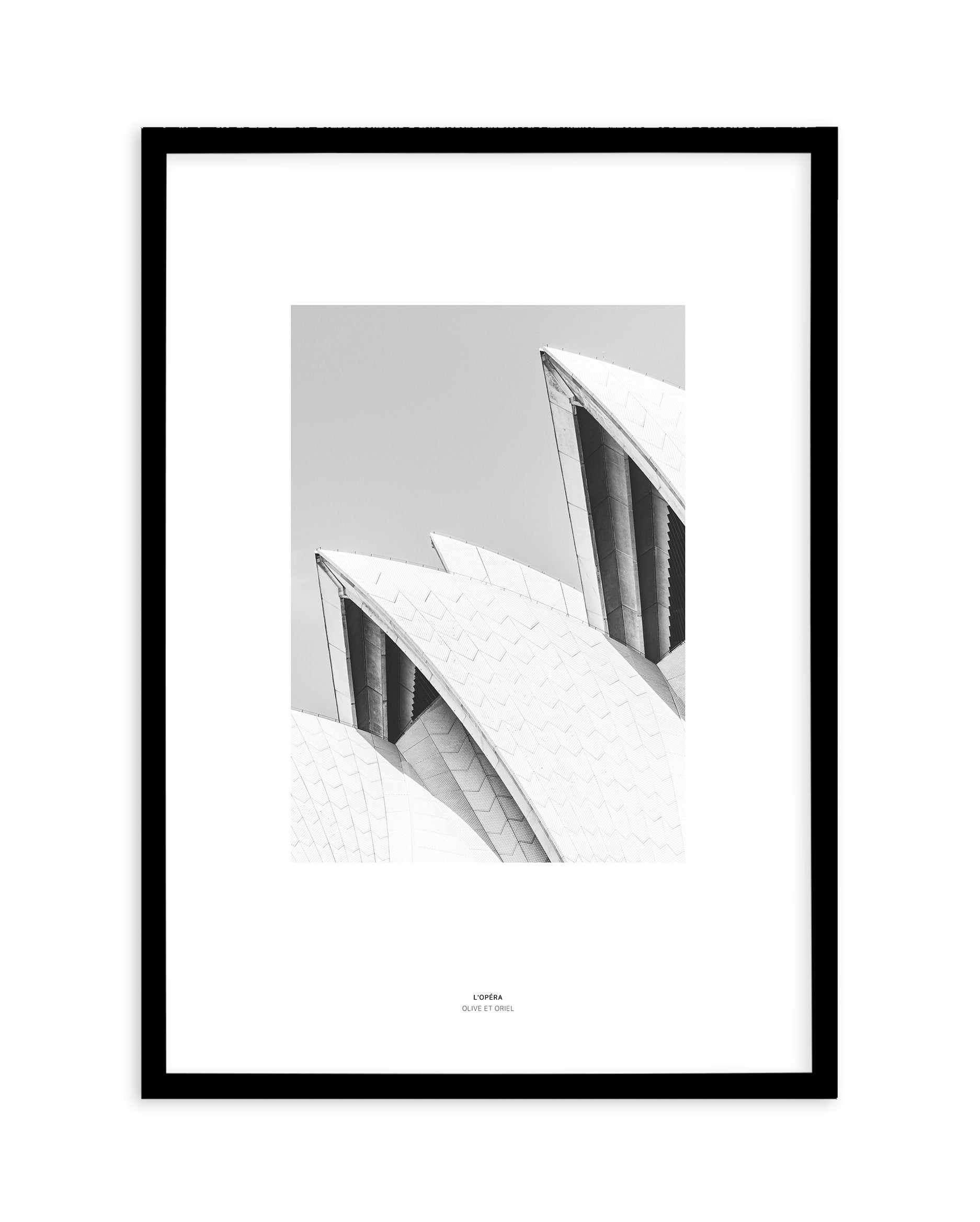 L'Opera House | Sydney Harbour Art Print-PRINT-Olive et Oriel-Olive et Oriel-A4 | 8.3" x 11.7" | 21 x 29.7cm-Black-With White Border-Buy-Australian-Art-Prints-Online-with-Olive-et-Oriel-Your-Artwork-Specialists-Austrailia-Decorate-With-Coastal-Photo-Wall-Art-Prints-From-Our-Beach-House-Artwork-Collection-Fine-Poster-and-Framed-Artwork