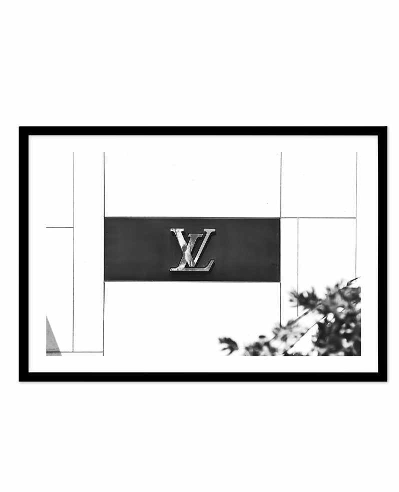 Louis Vuitton  Black and white photo wall, Black and white wall