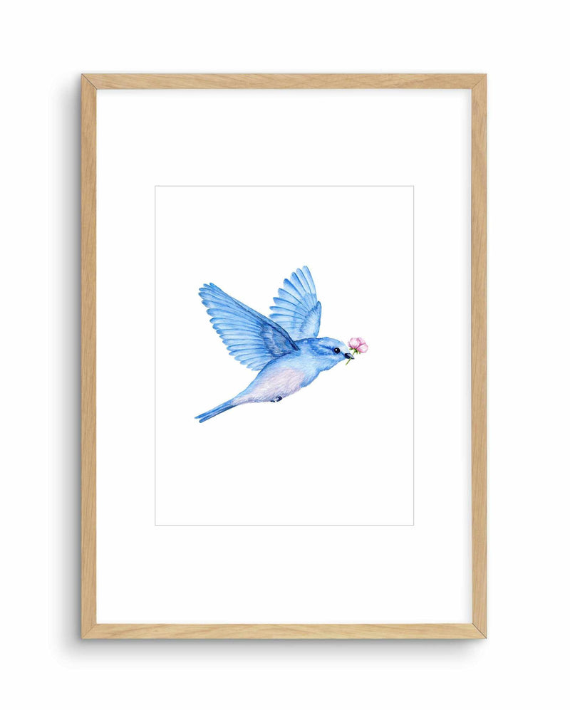Love Bird I Art Print-PRINT-Olive et Oriel-Olive et Oriel-A5 | 5.8" x 8.3" | 14.8 x 21cm-Oak-With White Border-Buy-Australian-Art-Prints-Online-with-Olive-et-Oriel-Your-Artwork-Specialists-Austrailia-Decorate-With-Coastal-Photo-Wall-Art-Prints-From-Our-Beach-House-Artwork-Collection-Fine-Poster-and-Framed-Artwork