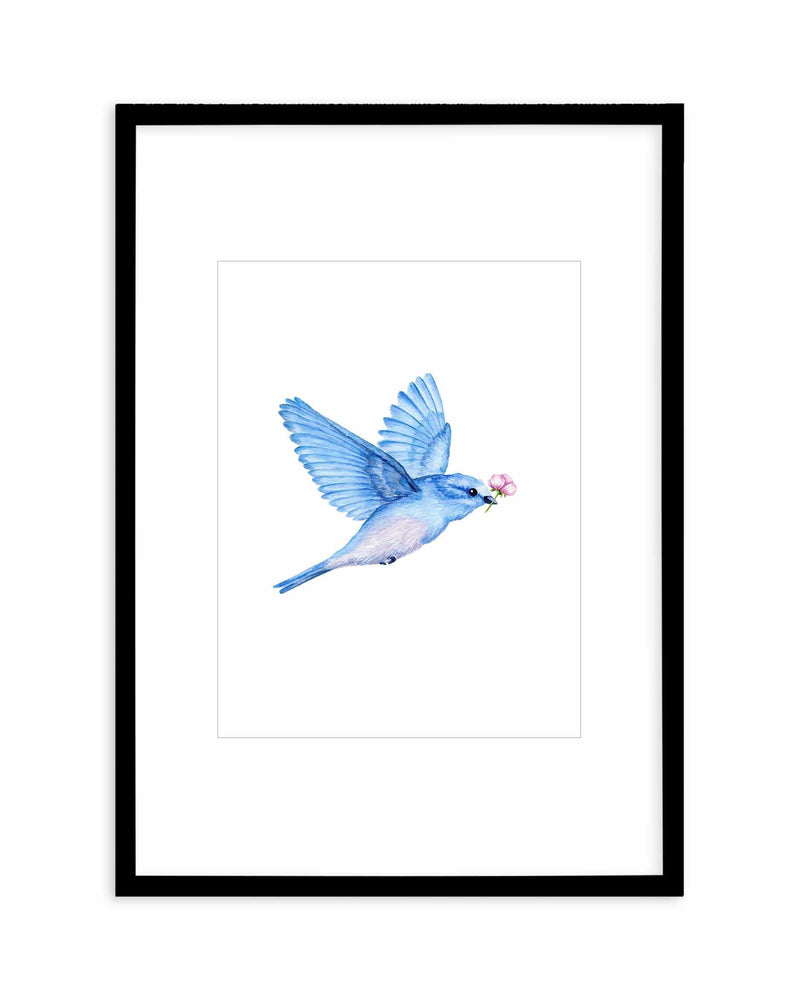 Love Bird I Art Print-PRINT-Olive et Oriel-Olive et Oriel-A5 | 5.8" x 8.3" | 14.8 x 21cm-Black-With White Border-Buy-Australian-Art-Prints-Online-with-Olive-et-Oriel-Your-Artwork-Specialists-Austrailia-Decorate-With-Coastal-Photo-Wall-Art-Prints-From-Our-Beach-House-Artwork-Collection-Fine-Poster-and-Framed-Artwork
