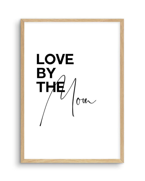 Love By The Moon Art Print-PRINT-Olive et Oriel-Olive et Oriel-A5 | 5.8" x 8.3" | 14.8 x 21cm-Oak-With White Border-Buy-Australian-Art-Prints-Online-with-Olive-et-Oriel-Your-Artwork-Specialists-Austrailia-Decorate-With-Coastal-Photo-Wall-Art-Prints-From-Our-Beach-House-Artwork-Collection-Fine-Poster-and-Framed-Artwork