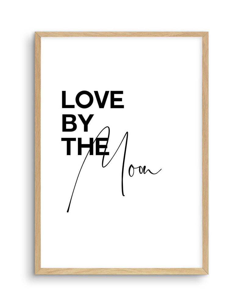 Love By The Moon Art Print-PRINT-Olive et Oriel-Olive et Oriel-A5 | 5.8" x 8.3" | 14.8 x 21cm-Oak-With White Border-Buy-Australian-Art-Prints-Online-with-Olive-et-Oriel-Your-Artwork-Specialists-Austrailia-Decorate-With-Coastal-Photo-Wall-Art-Prints-From-Our-Beach-House-Artwork-Collection-Fine-Poster-and-Framed-Artwork
