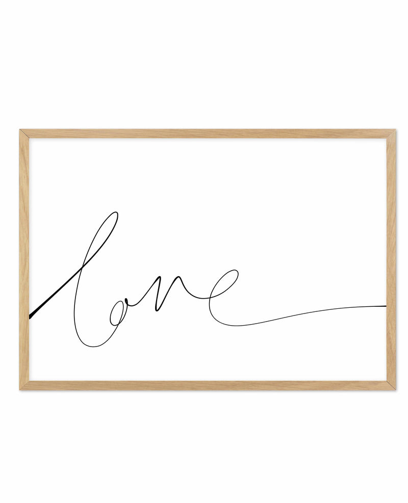 Love | Hand Scripted Art Print-PRINT-Olive et Oriel-Olive et Oriel-A5 | 5.8" x 8.3" | 14.8 x 21cm-Oak-Buy-Australian-Art-Prints-Online-with-Olive-et-Oriel-Your-Artwork-Specialists-Austrailia-Decorate-With-Coastal-Photo-Wall-Art-Prints-From-Our-Beach-House-Artwork-Collection-Fine-Poster-and-Framed-Artwork