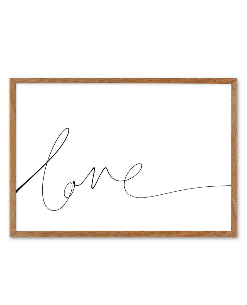 Love | Hand Scripted Art Print-PRINT-Olive et Oriel-Olive et Oriel-50x70 cm | 19.6" x 27.5"-Walnut-Buy-Australian-Art-Prints-Online-with-Olive-et-Oriel-Your-Artwork-Specialists-Austrailia-Decorate-With-Coastal-Photo-Wall-Art-Prints-From-Our-Beach-House-Artwork-Collection-Fine-Poster-and-Framed-Artwork