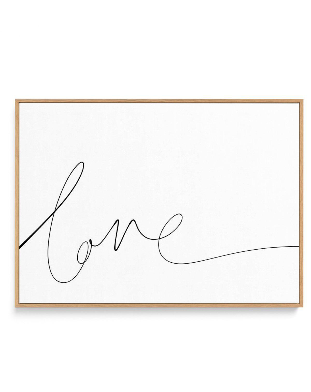 Love | Hand Scripted | Framed Canvas-CANVAS-You can shop wall art online with Olive et Oriel for everything from abstract art to fun kids wall art. Our beautiful modern art prints and canvas art are available from large canvas prints to wall art paintings and our proudly Australian artwork collection offers only the highest quality framed large wall art and canvas art Australia - You can buy fashion photography prints or Hampton print posters and paintings on canvas from Olive et Oriel and have 