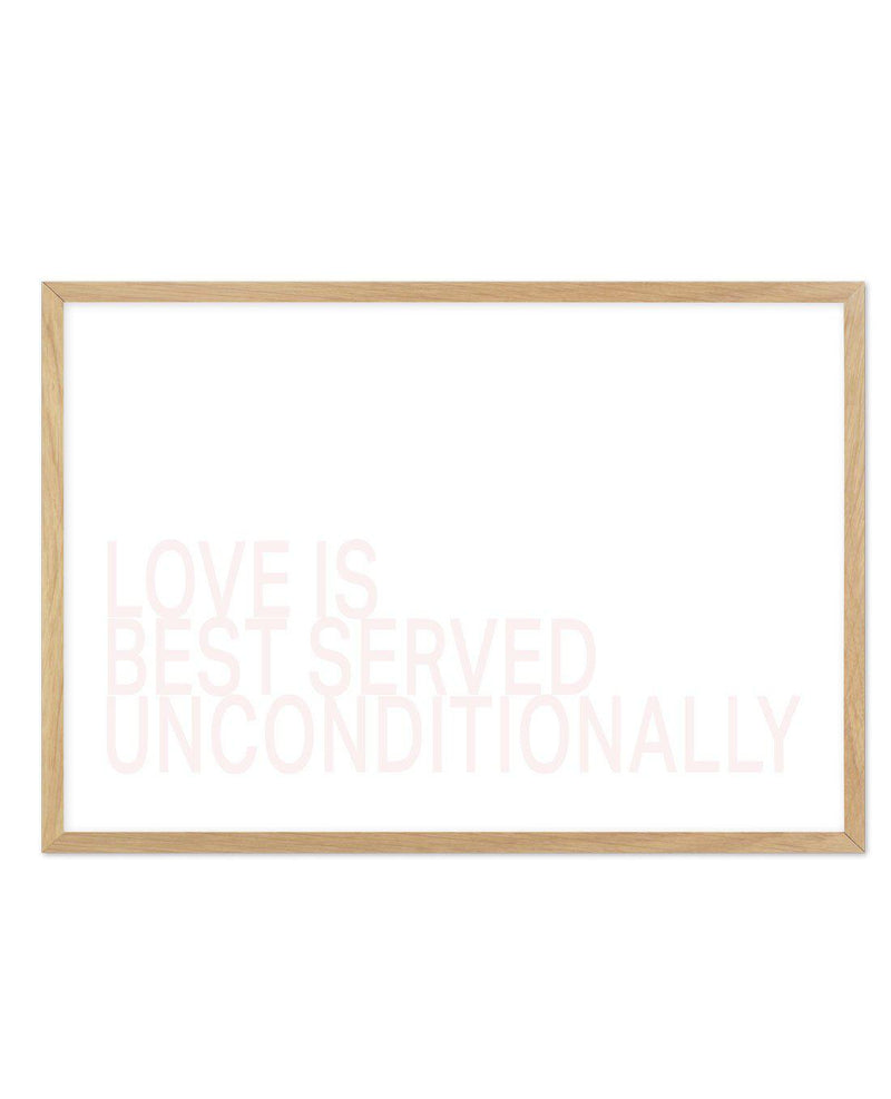 Love Is Best Served Art Print-PRINT-Olive et Oriel-Olive et Oriel-A5 | 5.8" x 8.3" | 14.8 x 21cm-Oak-With White Border-Buy-Australian-Art-Prints-Online-with-Olive-et-Oriel-Your-Artwork-Specialists-Austrailia-Decorate-With-Coastal-Photo-Wall-Art-Prints-From-Our-Beach-House-Artwork-Collection-Fine-Poster-and-Framed-Artwork