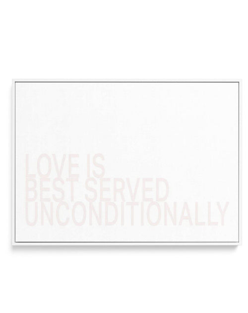 Love Is Best Served | Framed Canvas-CANVAS-You can shop wall art online with Olive et Oriel for everything from abstract art to fun kids wall art. Our beautiful modern art prints and canvas art are available from large canvas prints to wall art paintings and our proudly Australian artwork collection offers only the highest quality framed large wall art and canvas art Australia - You can buy fashion photography prints or Hampton print posters and paintings on canvas from Olive et Oriel and have t