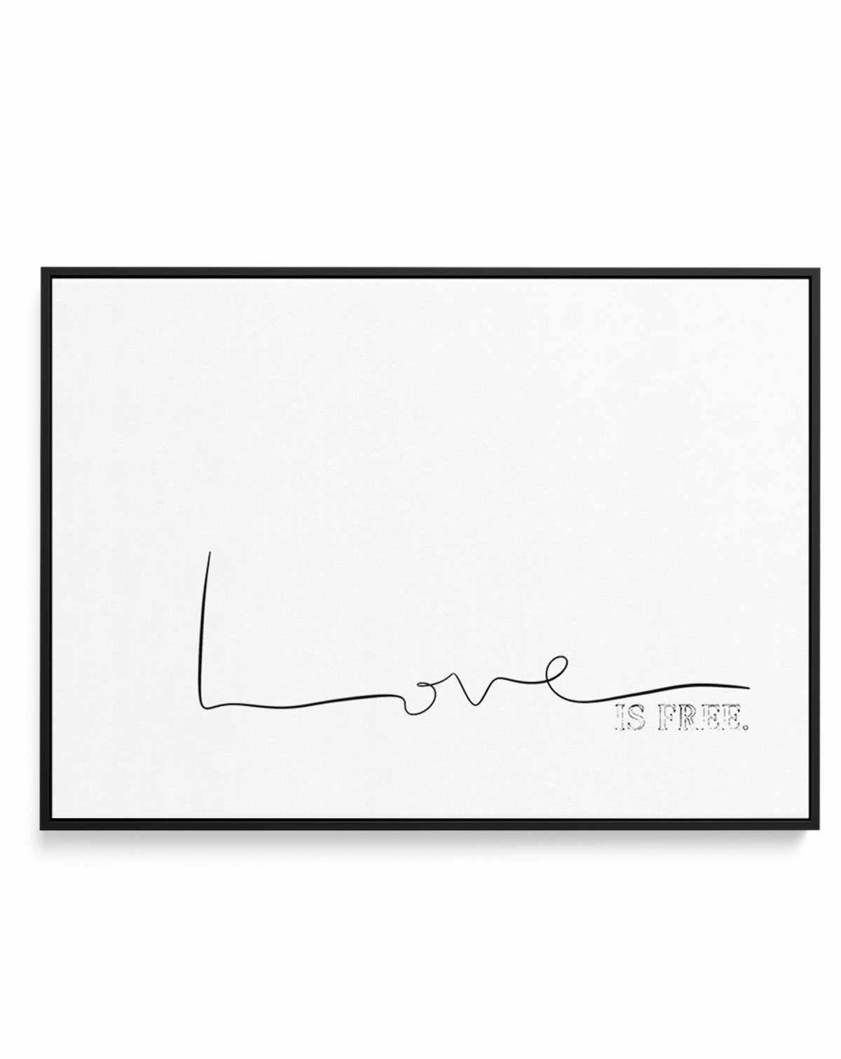 Love Is Free | Framed Canvas-CANVAS-You can shop wall art online with Olive et Oriel for everything from abstract art to fun kids wall art. Our beautiful modern art prints and canvas art are available from large canvas prints to wall art paintings and our proudly Australian artwork collection offers only the highest quality framed large wall art and canvas art Australia - You can buy fashion photography prints or Hampton print posters and paintings on canvas from Olive et Oriel and have them del