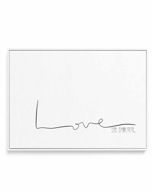 Love Is Free | Framed Canvas-CANVAS-You can shop wall art online with Olive et Oriel for everything from abstract art to fun kids wall art. Our beautiful modern art prints and canvas art are available from large canvas prints to wall art paintings and our proudly Australian artwork collection offers only the highest quality framed large wall art and canvas art Australia - You can buy fashion photography prints or Hampton print posters and paintings on canvas from Olive et Oriel and have them del