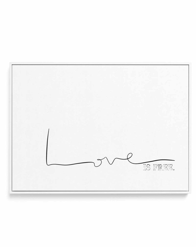 Love Is Free | Framed Canvas-CANVAS-You can shop wall art online with Olive et Oriel for everything from abstract art to fun kids wall art. Our beautiful modern art prints and canvas art are available from large canvas prints to wall art paintings and our proudly Australian artwork collection offers only the highest quality framed large wall art and canvas art Australia - You can buy fashion photography prints or Hampton print posters and paintings on canvas from Olive et Oriel and have them del