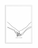 Love Is Love | Holding Hands Art Print-PRINT-Olive et Oriel-Olive et Oriel-A5 | 5.8" x 8.3" | 14.8 x 21cm-White-With White Border-Buy-Australian-Art-Prints-Online-with-Olive-et-Oriel-Your-Artwork-Specialists-Austrailia-Decorate-With-Coastal-Photo-Wall-Art-Prints-From-Our-Beach-House-Artwork-Collection-Fine-Poster-and-Framed-Artwork