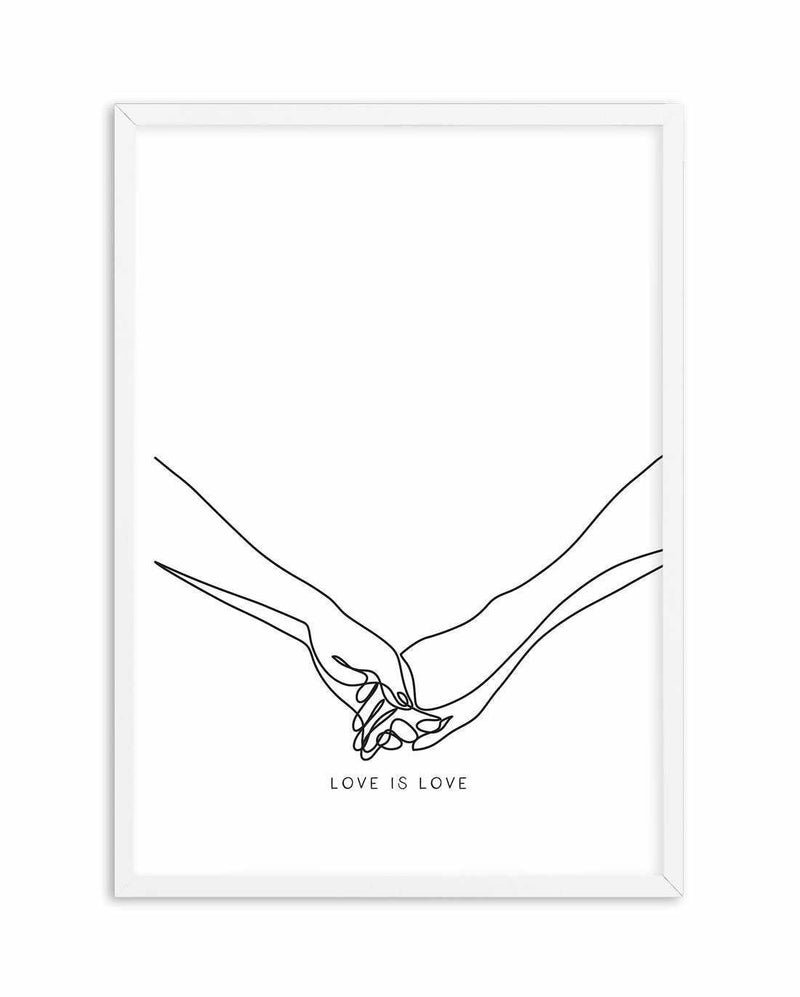 Love Is Love | Holding Hands Art Print-PRINT-Olive et Oriel-Olive et Oriel-A5 | 5.8" x 8.3" | 14.8 x 21cm-White-With White Border-Buy-Australian-Art-Prints-Online-with-Olive-et-Oriel-Your-Artwork-Specialists-Austrailia-Decorate-With-Coastal-Photo-Wall-Art-Prints-From-Our-Beach-House-Artwork-Collection-Fine-Poster-and-Framed-Artwork