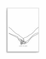 Love Is Love | Holding Hands Art Print-PRINT-Olive et Oriel-Olive et Oriel-A5 | 5.8" x 8.3" | 14.8 x 21cm-Unframed Art Print-With White Border-Buy-Australian-Art-Prints-Online-with-Olive-et-Oriel-Your-Artwork-Specialists-Austrailia-Decorate-With-Coastal-Photo-Wall-Art-Prints-From-Our-Beach-House-Artwork-Collection-Fine-Poster-and-Framed-Artwork