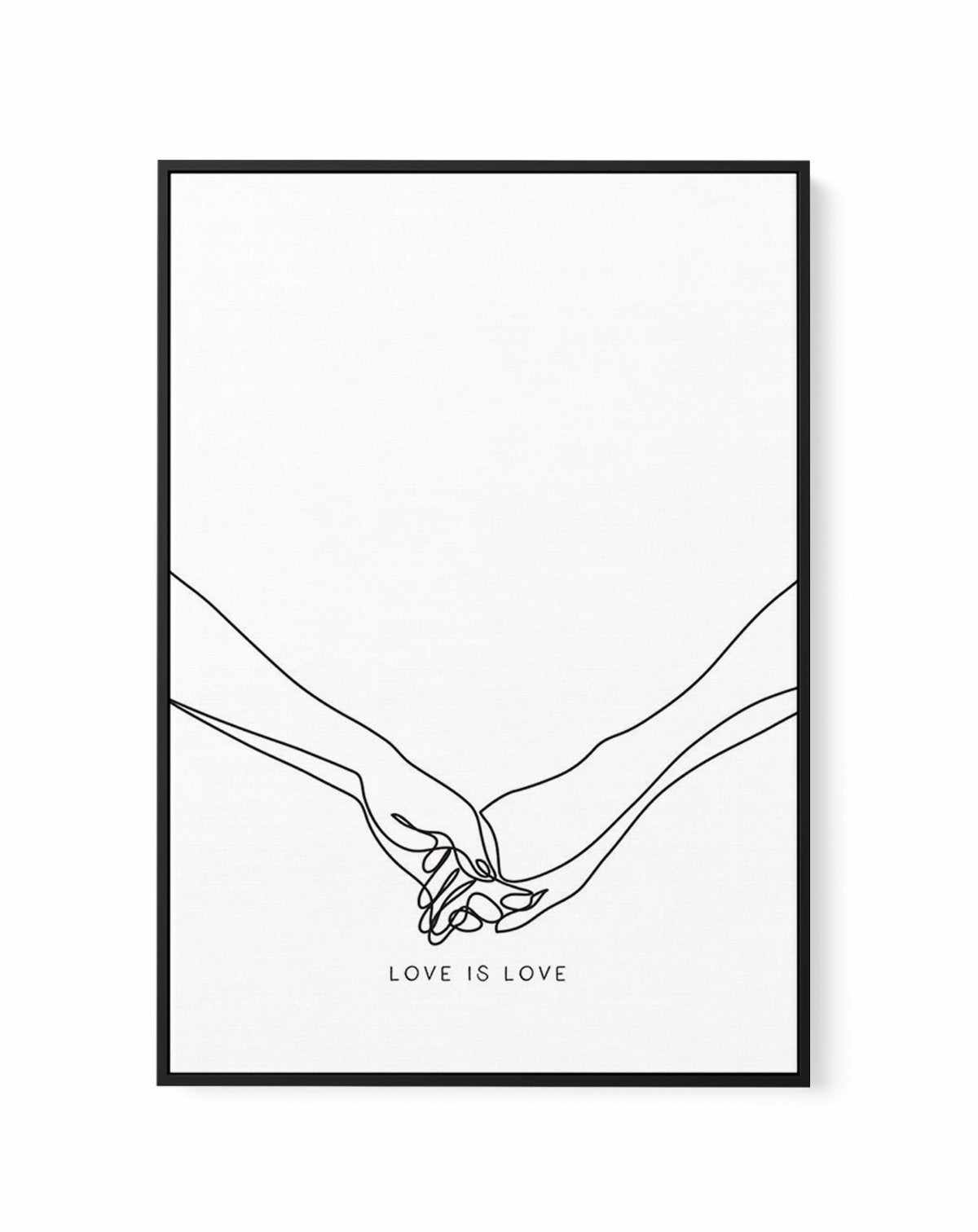 Love Is Love | Holding Hands | Framed Canvas-CANVAS-You can shop wall art online with Olive et Oriel for everything from abstract art to fun kids wall art. Our beautiful modern art prints and canvas art are available from large canvas prints to wall art paintings and our proudly Australian artwork collection offers only the highest quality framed large wall art and canvas art Australia - You can buy fashion photography prints or Hampton print posters and paintings on canvas from Olive et Oriel a